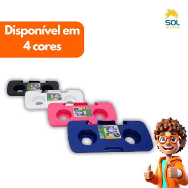 Mesa Portátil Cadeira de Praia Porta Objetos Copo Celular - Image 5