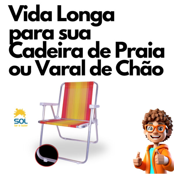 Kit Sapata Protetor de Pé para Cadeira de Praia e Varal de Chão - Image 4