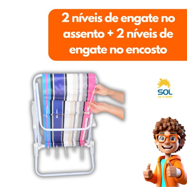 Kit Refil Cadeira de Praia Deitar Alta ou Regulável 2 em 1 - Image 5