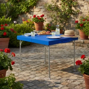 Mesa De Camping Dobrável Vira Maleta Com Encaixe Guarda-sol - Essencial Trends